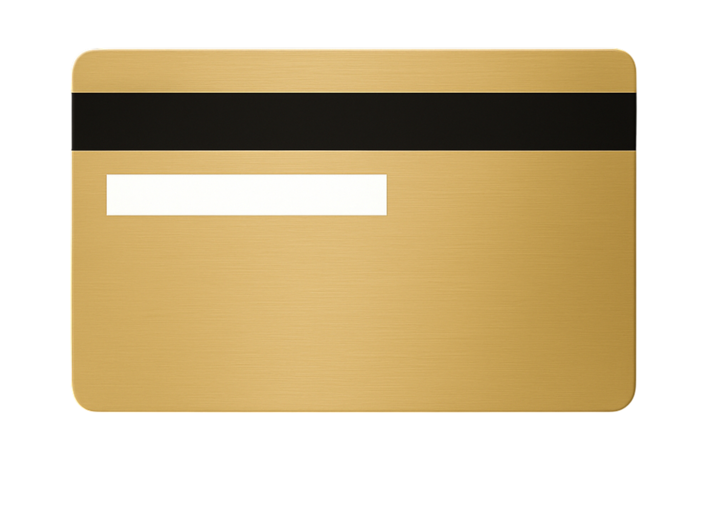 Kredit-/Debitkarte aus Metall - Farbe: Gold Matt / Gravur: Silber - Kleiner Chip