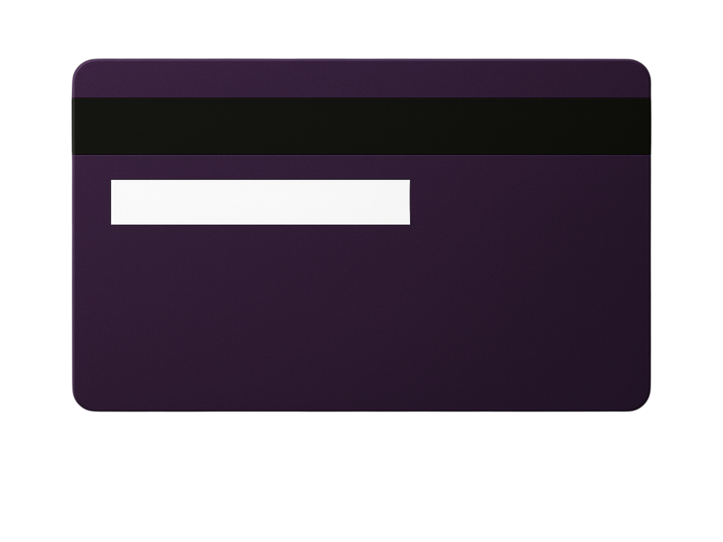 Kredit-/Debitkarte aus Metall - Farbe: Schwarz Lila / Gravur: Silber - Großer Chip