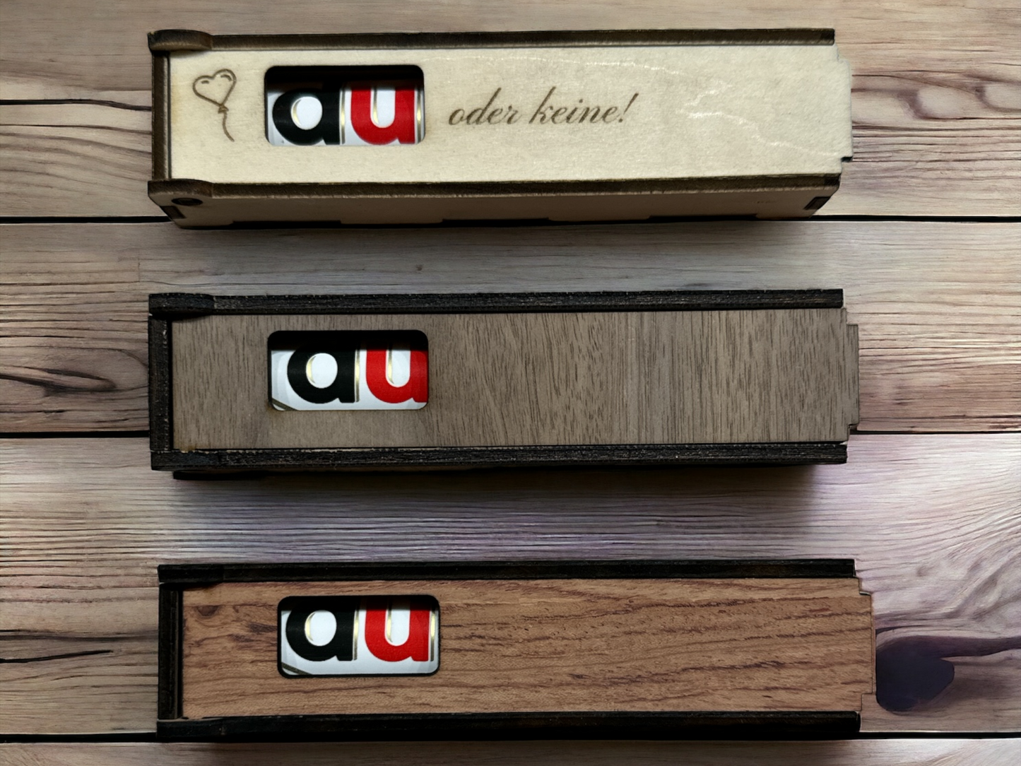 Premium Holzschachtel mit Wunschgravur inkl. Duplo