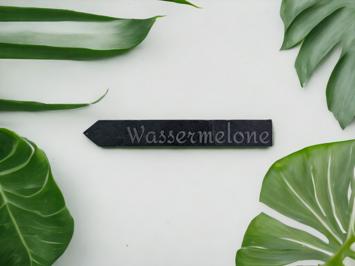 Gartenschilder aus Schiefer - 4er Set - mit persönlicher Gravurgestaltung