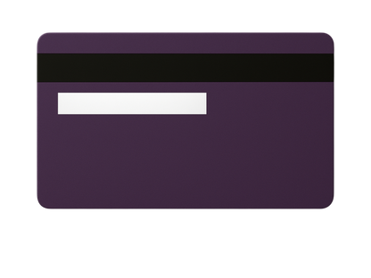 Kredit-/Debitkarte aus Metall - Farbe: Lila / Gravur: Silber - Kleiner Chip