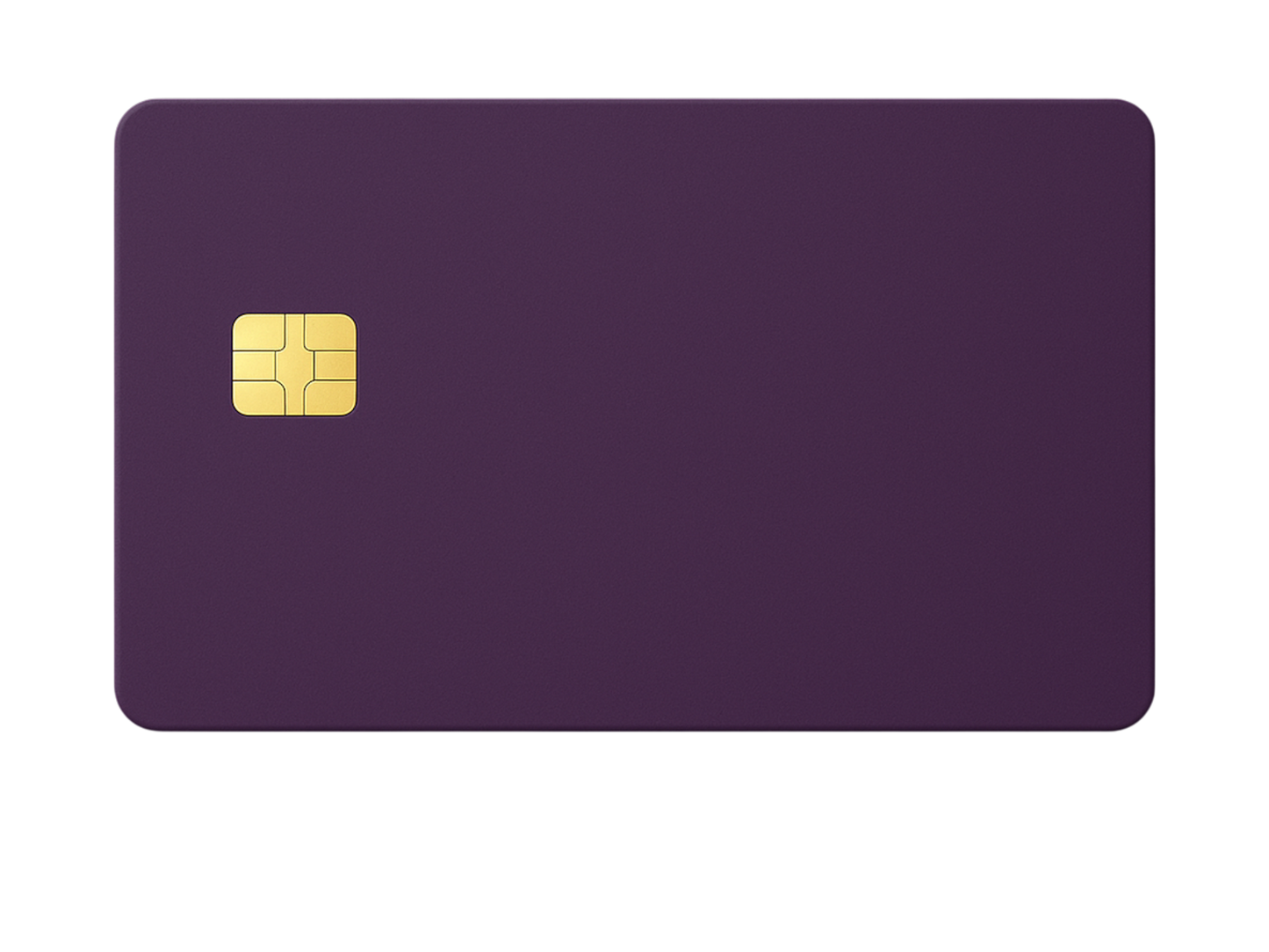 Kredit-/Debitkarte aus Metall - Farbe: Lila / Gravur: Silber - Kleiner Chip