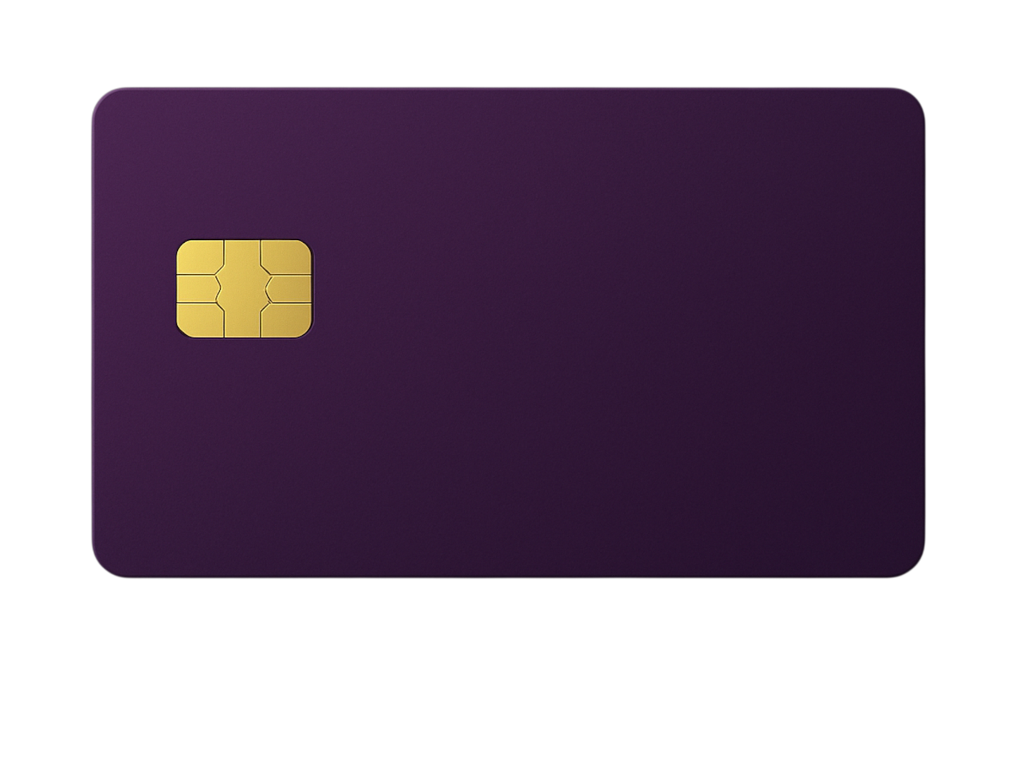 Kredit-/Debitkarte aus Metall - Farbe: Schwarz Lila / Gravur: Silber - Großer Chip