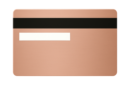 Kredit-/Debitkarte aus Metall - Farbe: Roségold / Gravur: Silber - Kleiner Chip