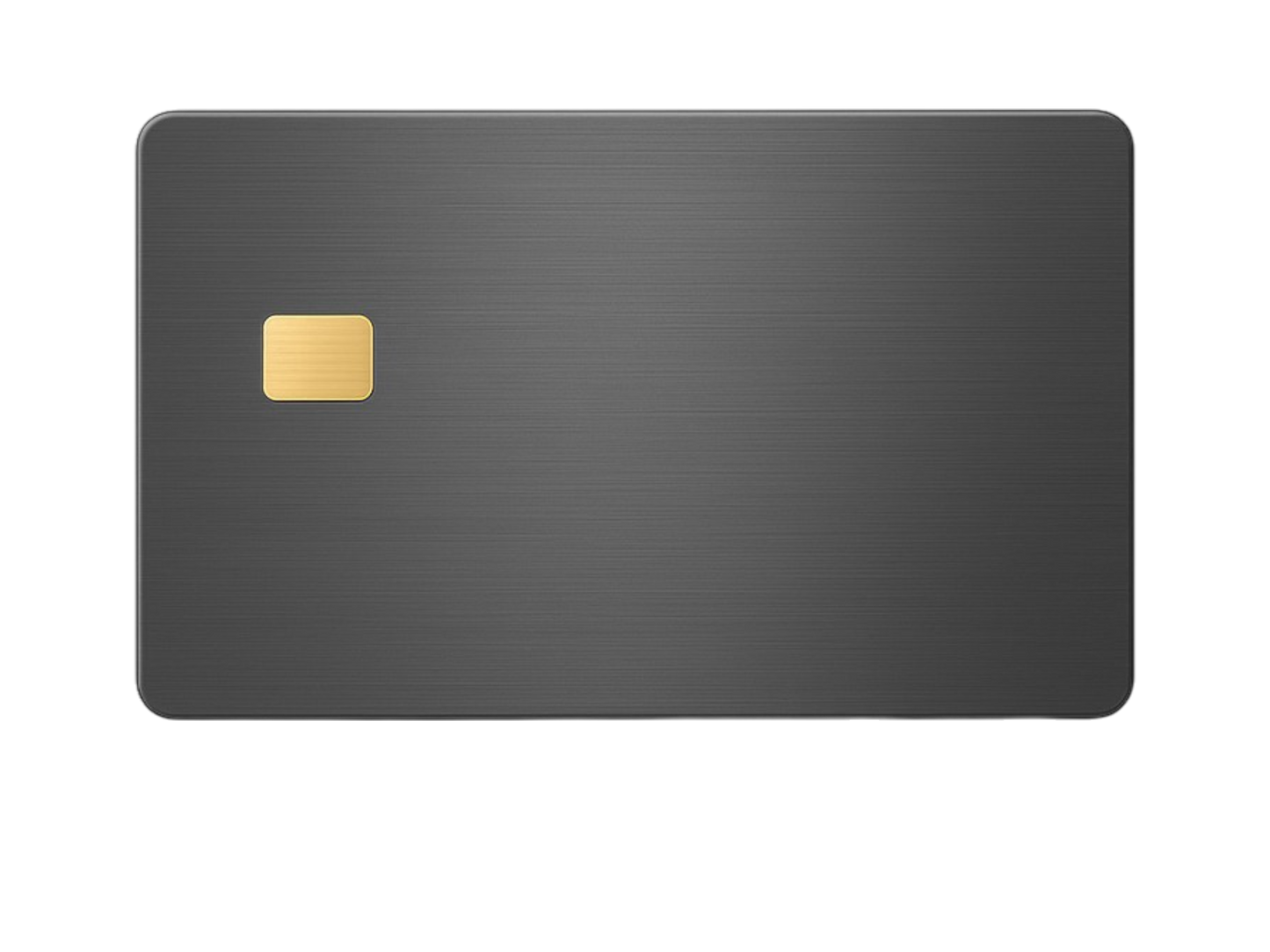Kredit-/Debitkarte aus Metall - Graumetalik/Silber - Kleiner Chip