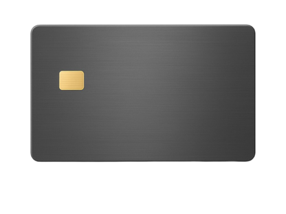 Kredit-/Debitkarte aus Metall - Graumetalik/Silber - Kleiner Chip