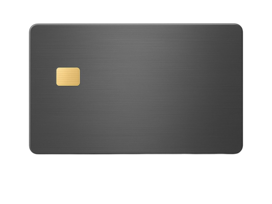 Kredit-/Debitkarte aus Metall - Graumetalik/Silber - Kleiner Chip