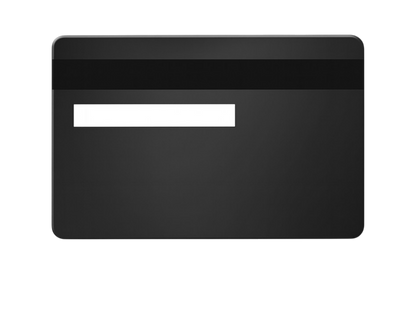 Kredit-/Debitkarte aus Metall - Farbe: Schwarz Matt / Gravur: Gold Messing - Kleiner Chip