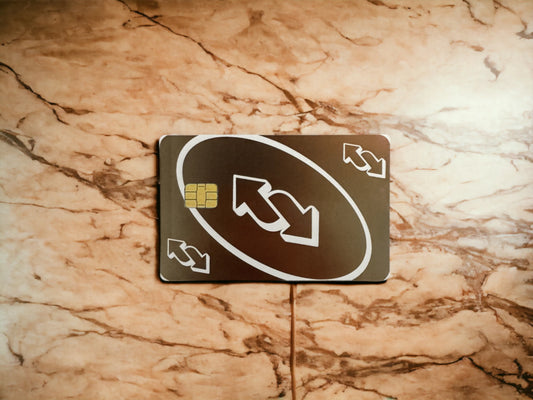 Kredit-/Debitkarte aus Metall - Weiß/Goldchrome - Kleiner Chip